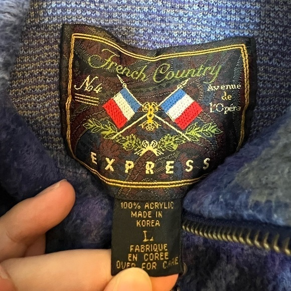 Vintage Express French Country pullover fleece Large - Picture 3 of 11